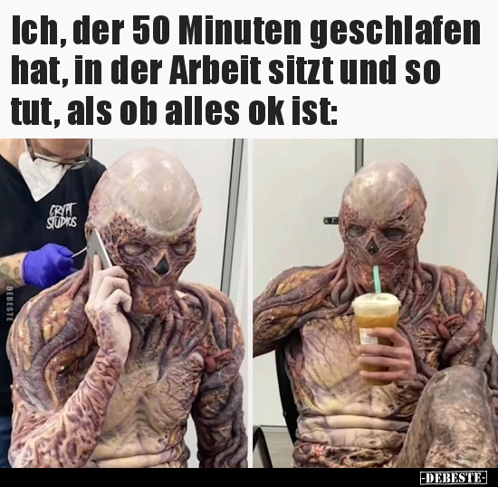 Ich, der 50 Minuten geschlafen hat, in der Arbeit sitzt und.. - Lustige Bilder | DEBESTE.de