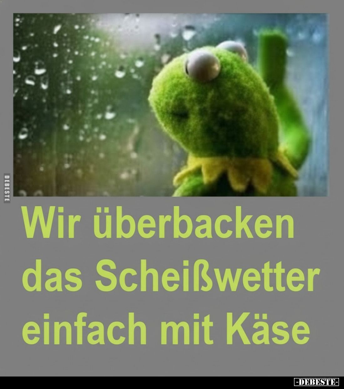 Wir überbacken das Scheißwetter einfach mit Käse