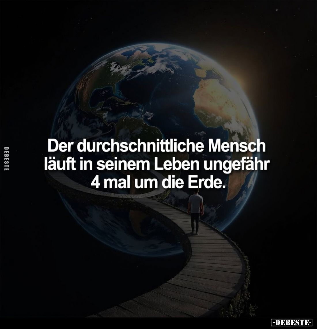 Der durchschnittliche Mensch läuft in seinem Leben ungefähr.. - Lustige Bilder | DEBESTE.de