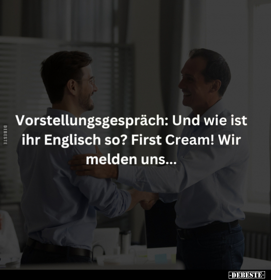 Vorstellungsgespräch, Englisch