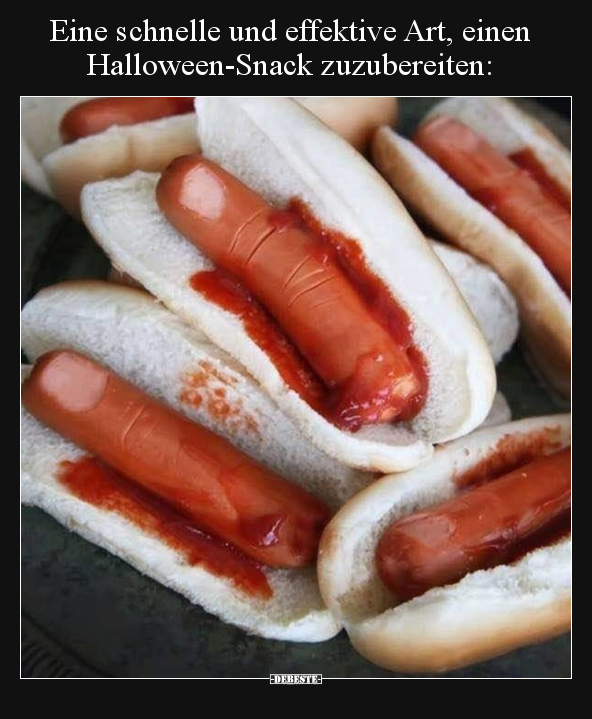 Eine schnelle und effektive Art, einen Halloween-Snack.. - Lustige Bilder | DEBESTE.de