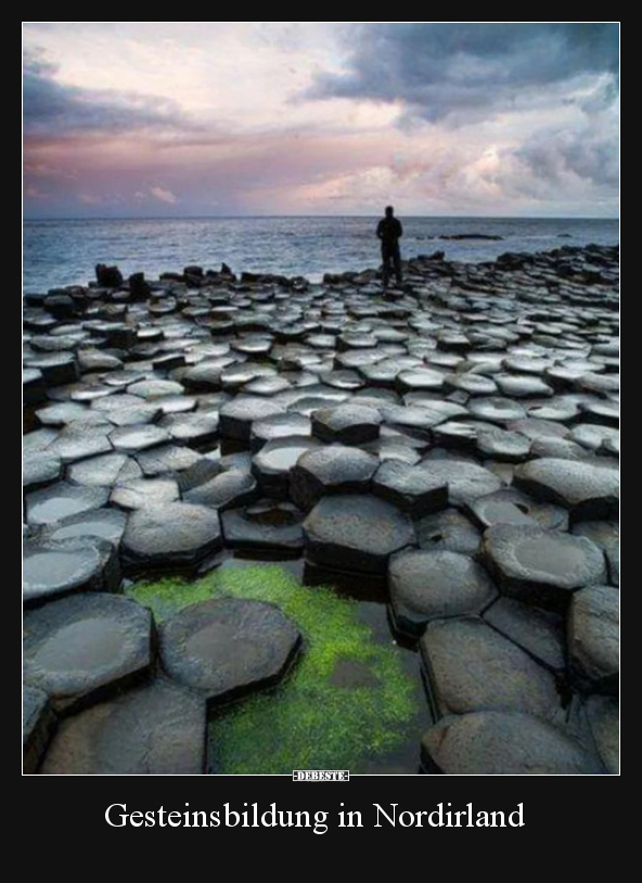 Gesteinsbildung in Nordirland..