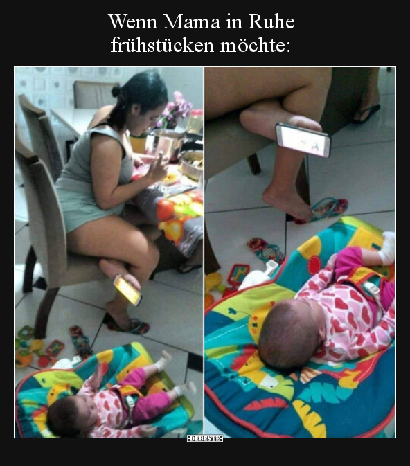 Wenn Mama in Ruhe frühstücken möchte..