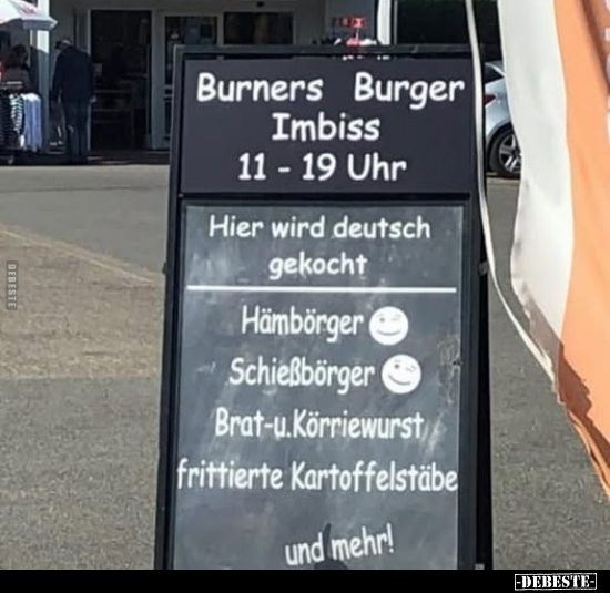 Burger, Imbiss, Deutsch