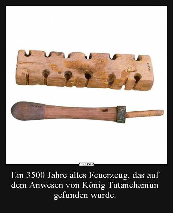 Ein 3500 Jahre altes Feuerzeug, das auf dem Anwesen von..