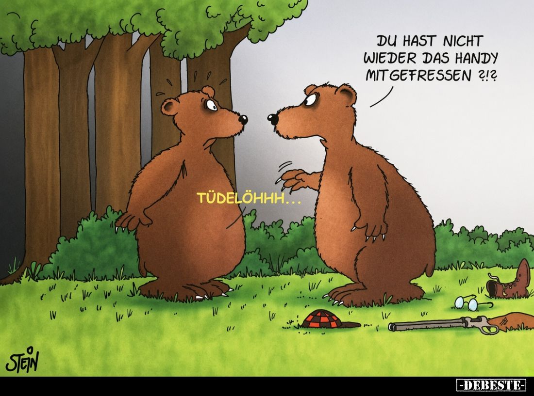 Du hast nicht wieder das Handy mit gefressen?!?