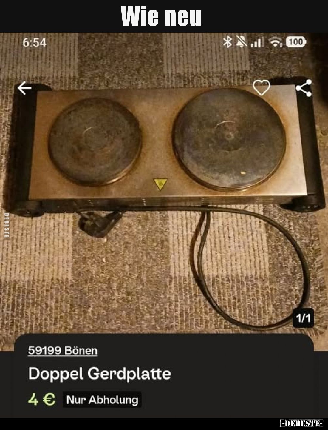 59199 Bönen
Doppel Gerdplatte
4€
Nur Abholung.