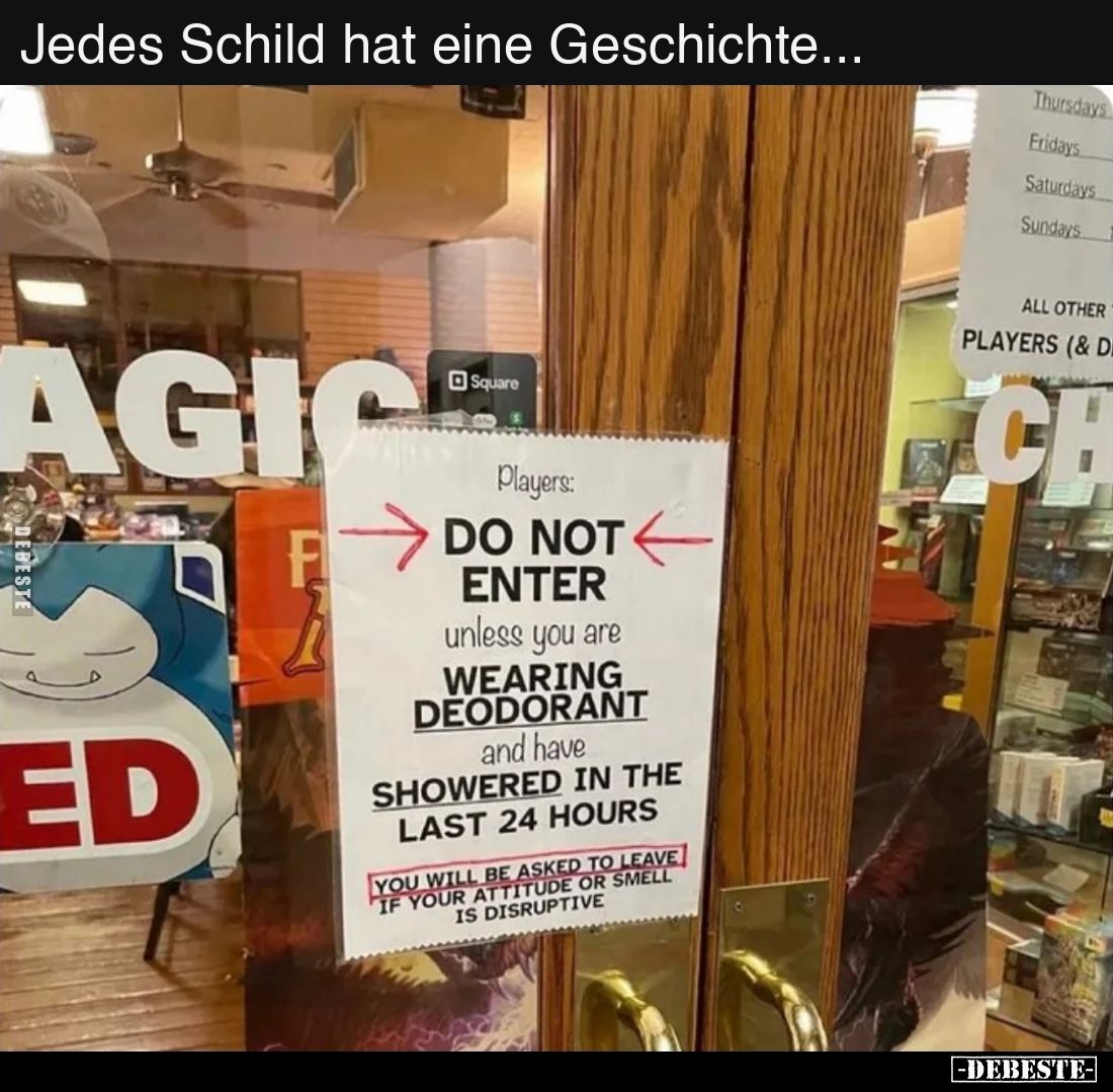 Jedes Schild hat eine Geschichte...