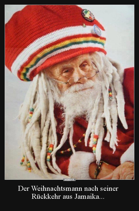 Der Weihnachtsmann nach seiner Rückkehr aus Jamaika... - Lustige Bilder | DEBESTE.de