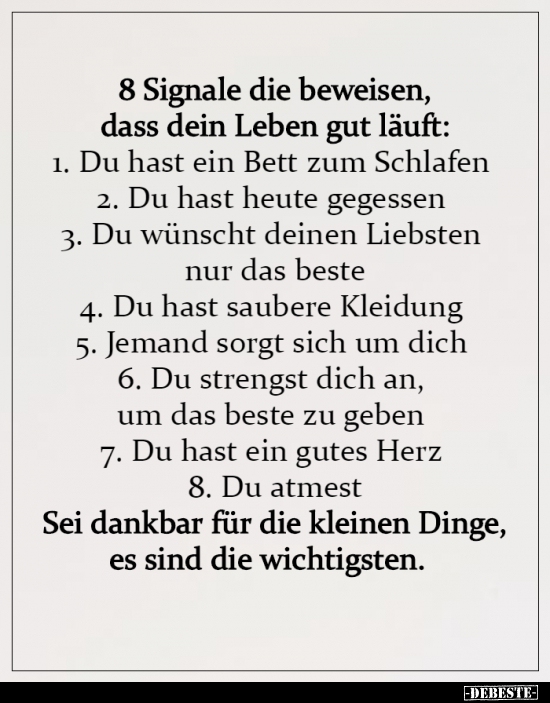 8 Signale die beweisen, dass dein Leben gut läuft.. - Lustige Bilder | DEBESTE.de