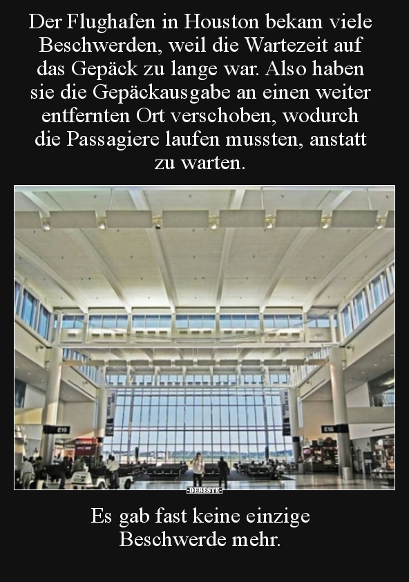 Der Flughafen in Houston bekam viele Beschwerden, weil die.. - Lustige Bilder | DEBESTE.de