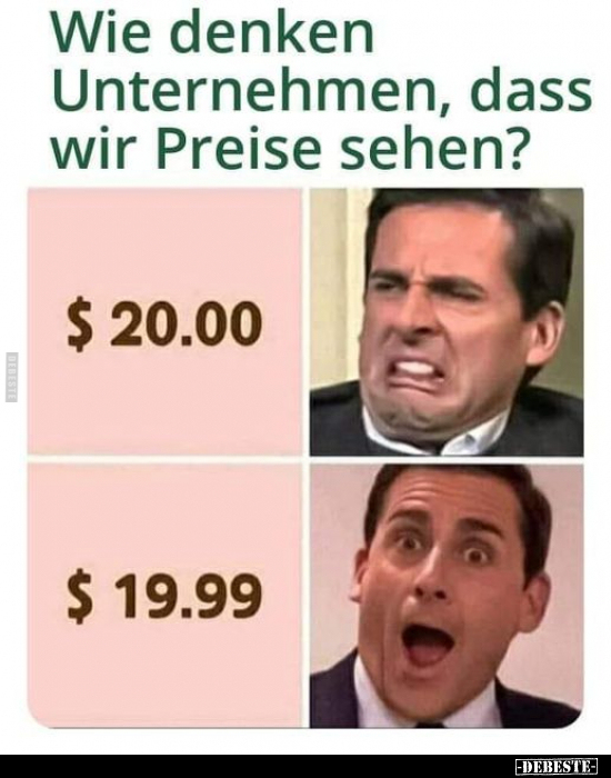 Wie denken Unternehmen, dass wir Preise sehen?..