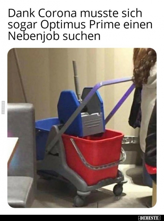 Dank Corona musste sich sogar Optimus Prime einen Nebenjob.. - Lustige Bilder | DEBESTE.de