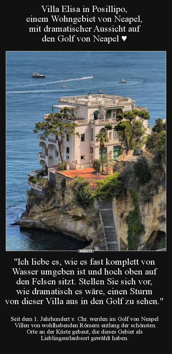 Villa Elisa in Posillipo, einem Wohngebiet von Neapel.. - Lustige Bilder | DEBESTE.de