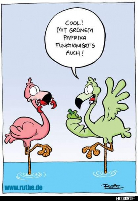 Cool! Mit grünen Paprika funktioniert’s auch!..