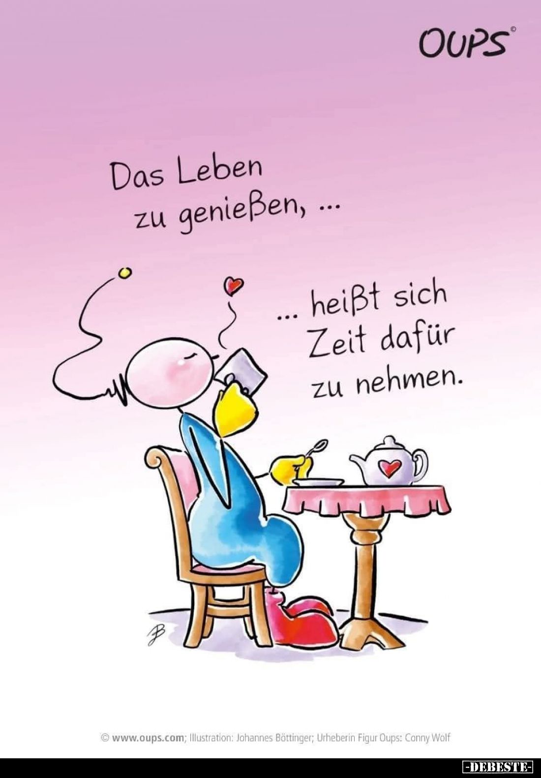 Das Leben zu genießen, heißt sich Zeit dafür zu nehmen.