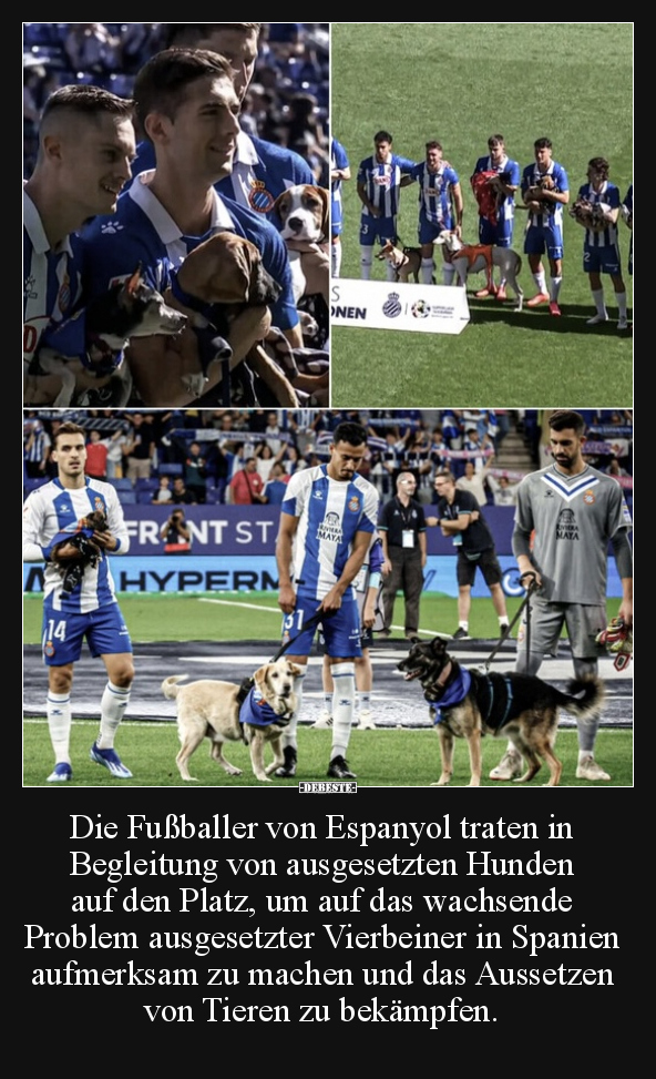 Die Fußballer von Espanyol traten in Begleitung von.. - Lustige Bilder | DEBESTE.de