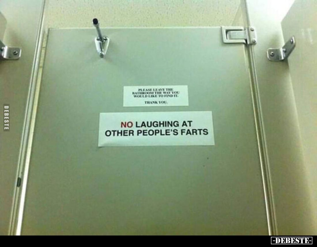 NO LAUGHING AT OTHER PEOPLE'S FARTS