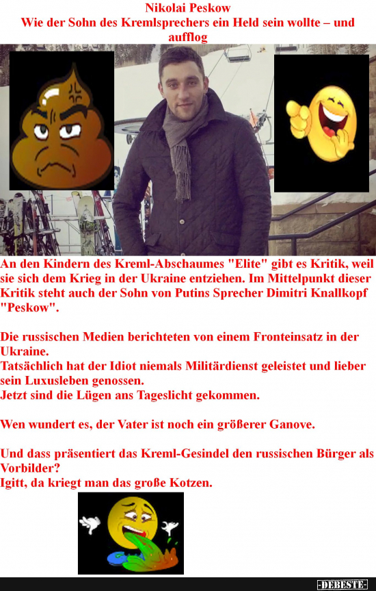 Putin und sein Gesindel müssen immer mehr Lügen verbreiten. - Lustige Bilder | DEBESTE.de