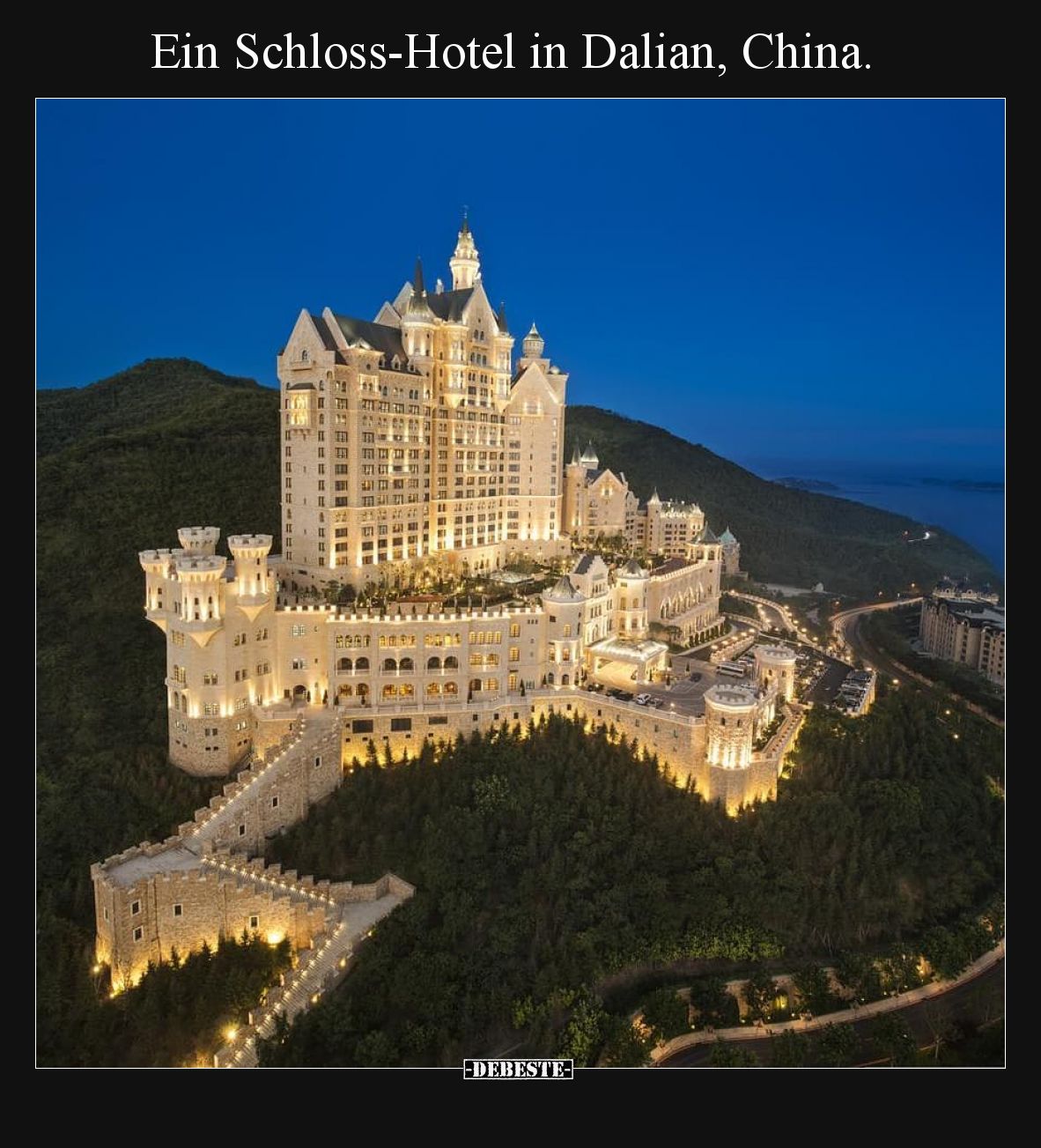 Ein Schloss-Hotel in Dalian, China.