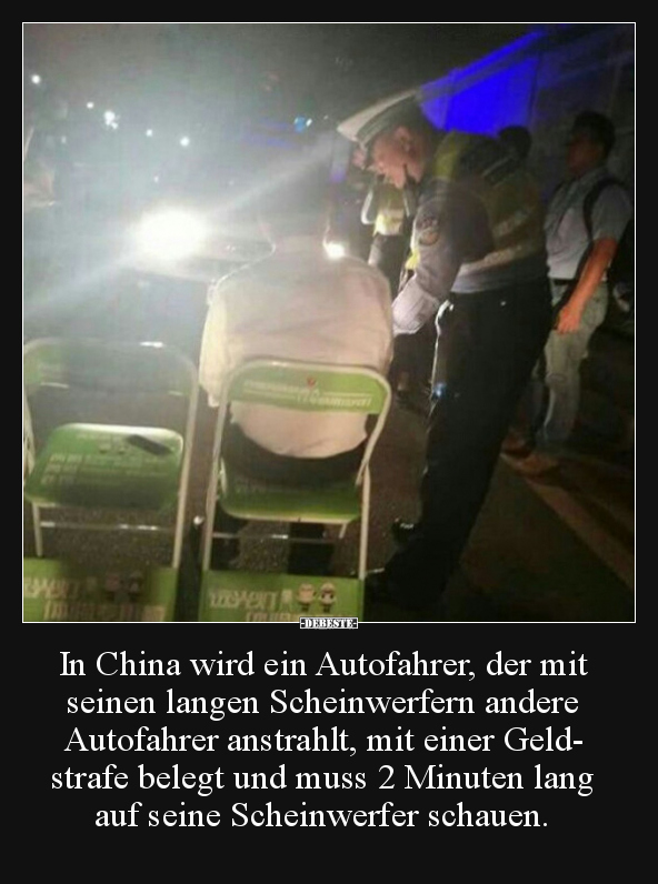 In China wird ein Autofahrer, der mit seinen langen.. - Lustige Bilder | DEBESTE.de