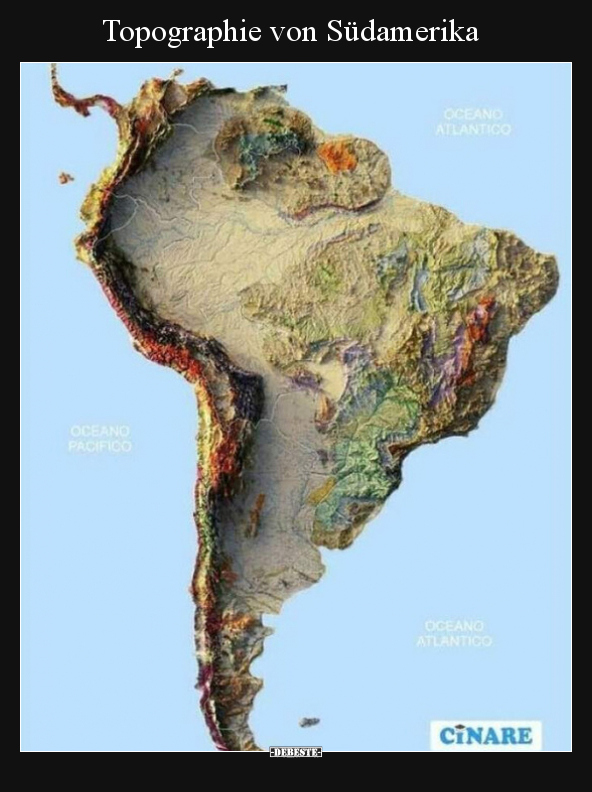 Topographie von Südamerika.. - Lustige Bilder | DEBESTE.de