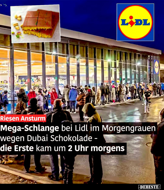 Riesen Ansturm - Mega-Schlange bei Lidl im Morgengrauen.. - Lustige Bilder | DEBESTE.de