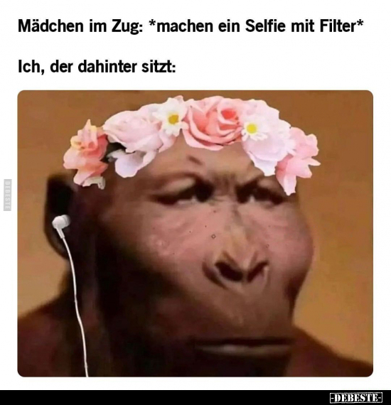 Mädchen im Zug: *machen ein Selfie mit Filter*.. - Lustige Bilder | DEBESTE.de