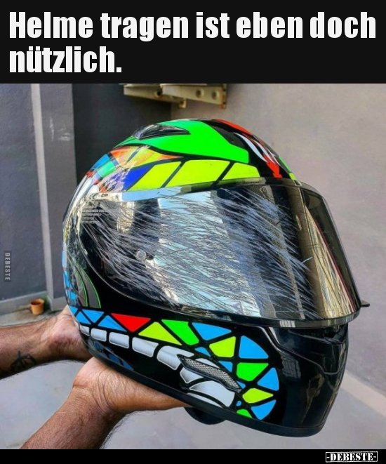 Helme tragen ist eben doch nützlich... - Lustige Bilder | DEBESTE.de