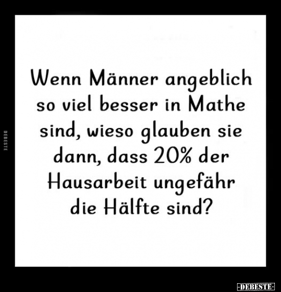 Wenn, Männer, Mathe, Hausarbeit