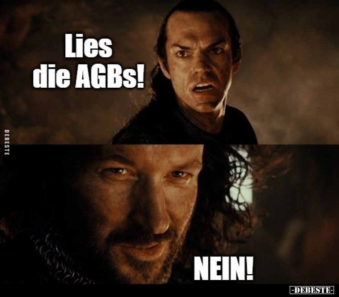 Lies die AGBs! - Nein!