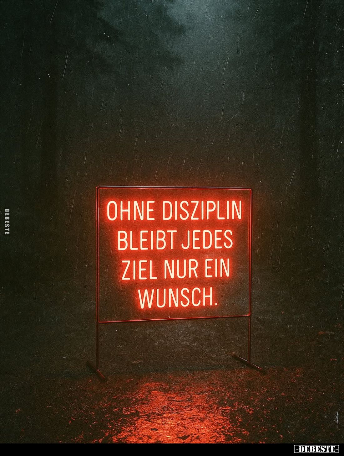 Ohne Disziplin bleibt jedes Ziel nur ein Wunsch.