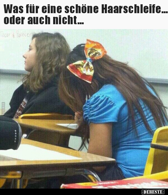 Was für eine schöne Haarschleife... oder auch nicht...