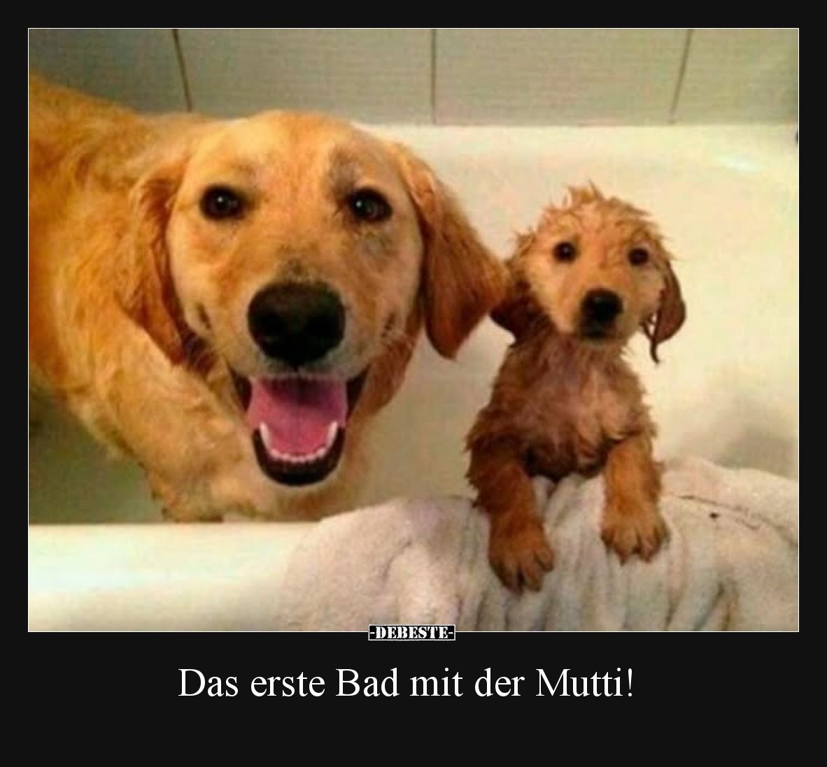 Das erste Bad mit der Mutti!