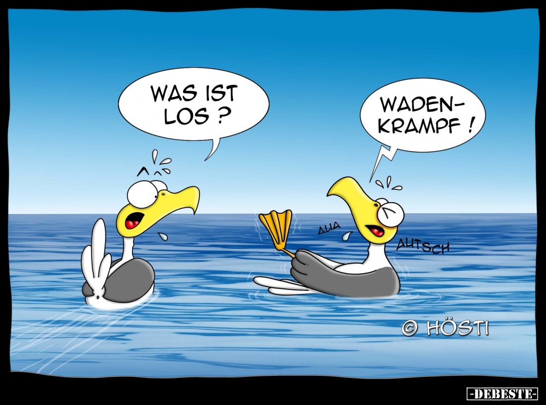 Was ist los? -
Wadenkrampf!