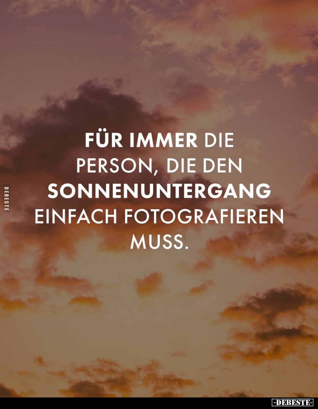 Für immer die Person, die den Sonnenuntergang einfach fotografieren muss.