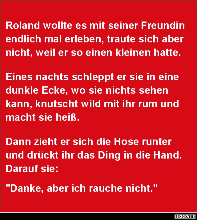 Roland wollte es mit seiner Freundin... - Lustige Bilder | DEBESTE.de