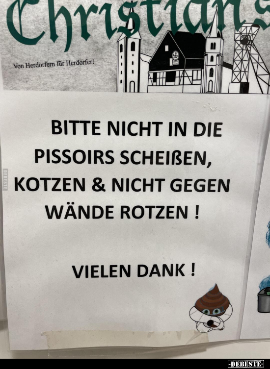 Bitte nicht in die Pissoirs... - Lustige Bilder | DEBESTE.de