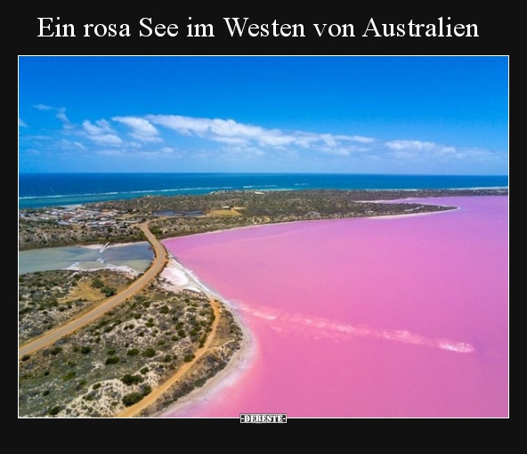 Ein rosa See im Westen von Australien..