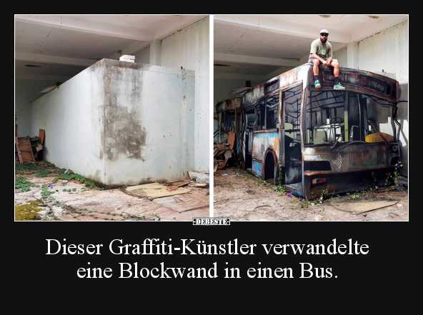 Dieser Graffiti-Künstler verwandelte eine Blockwand.. - Lustige Bilder | DEBESTE.de