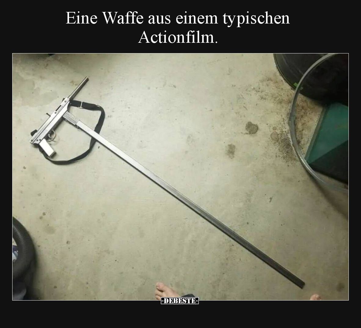 Eine Waffe aus einem typischen Actionfilm