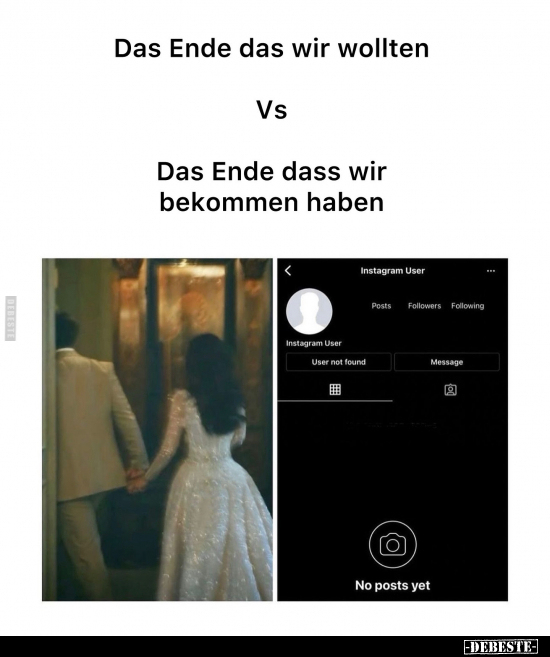 Das Ende das wir wollten.
-
Das Ende dass wir bekommen haben.