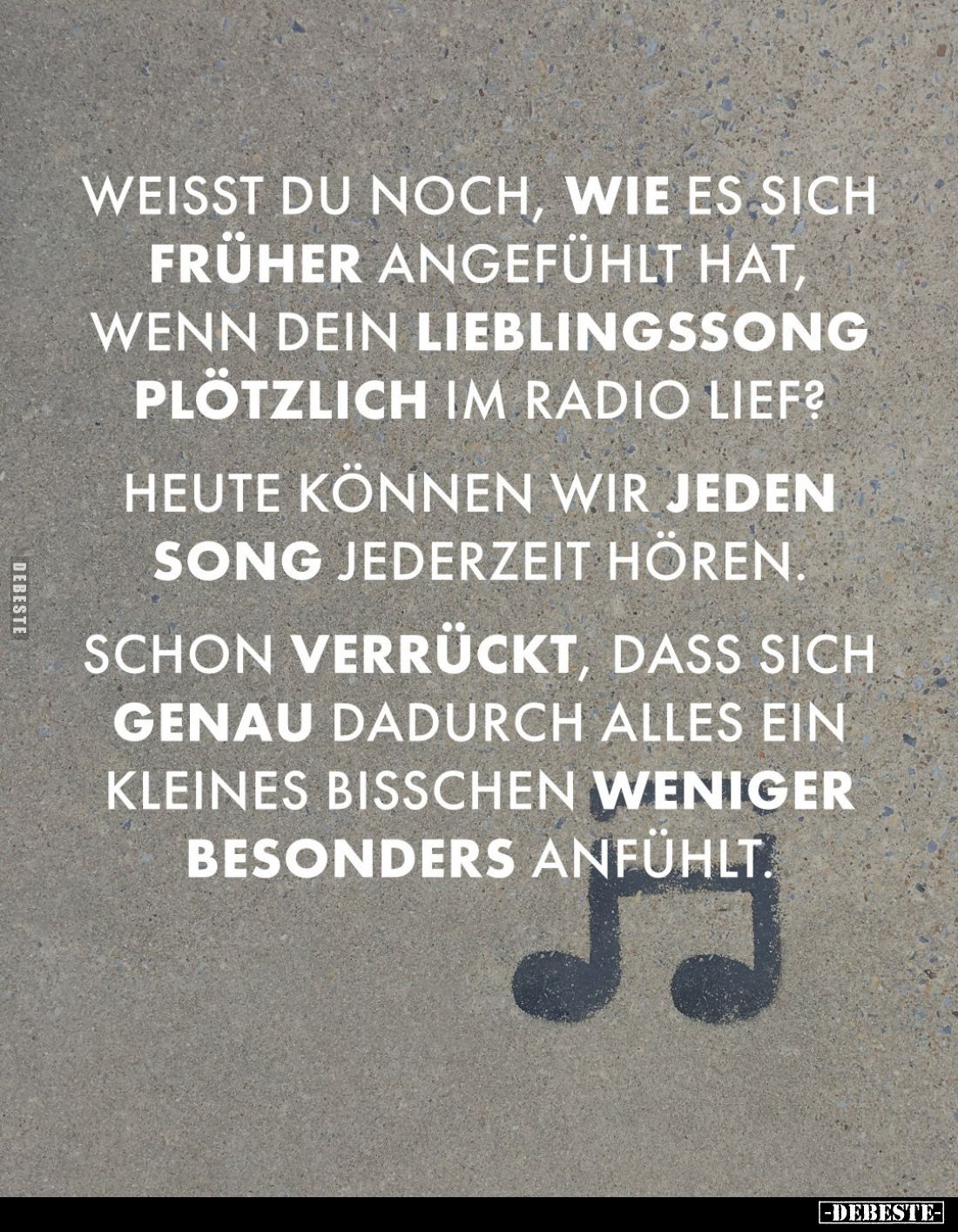 Weißt du noch, wie es sich früher angefühlt hat, wenn dein Lieblingssong plötzlich im Radio lief?
Heute können wir jeden Son...