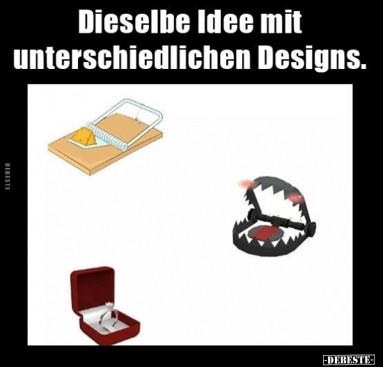 Dieselbe Idee mit unterschiedlichen Designs.