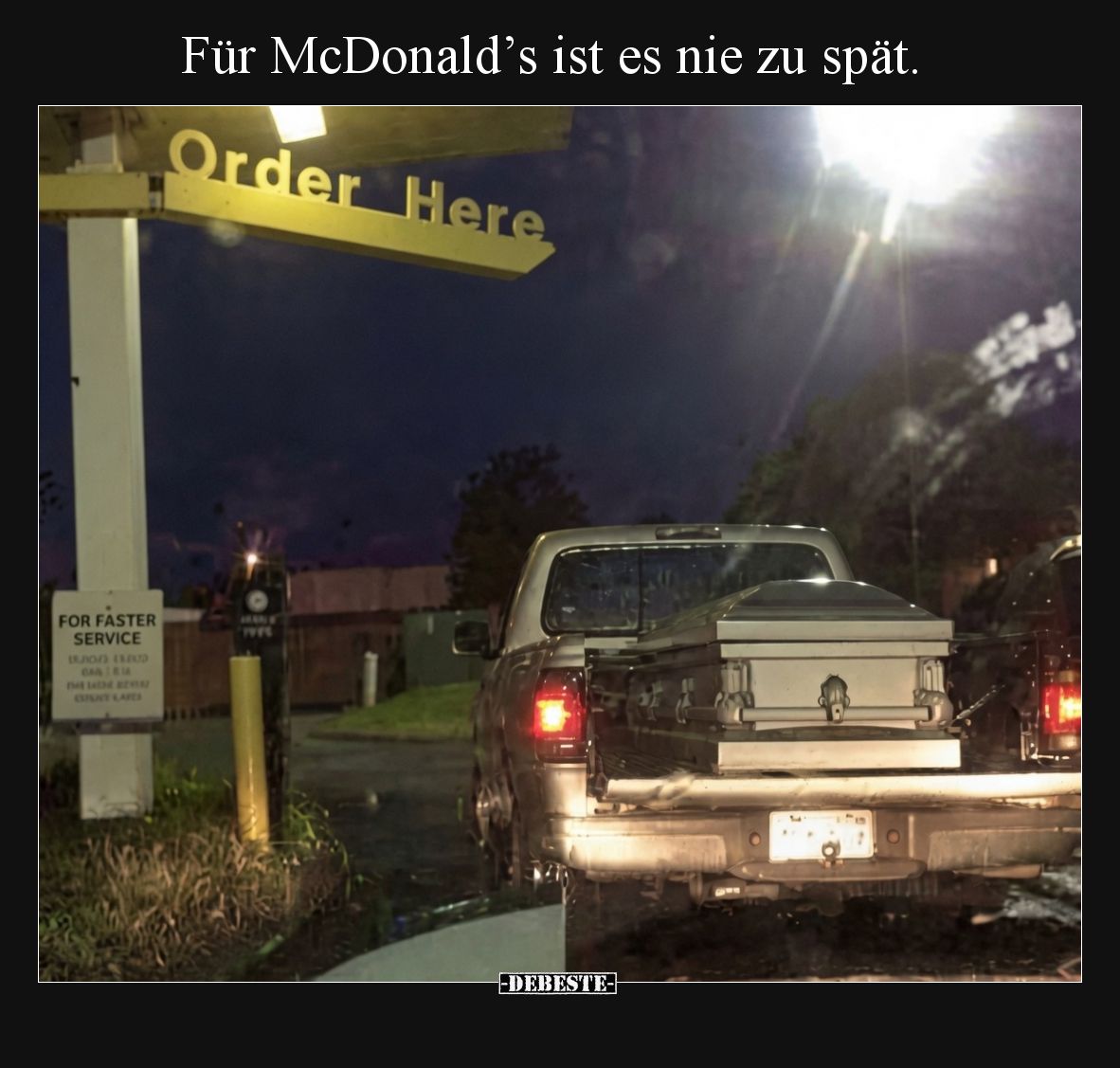 Für McDonald’s ist es nie zu spät.
