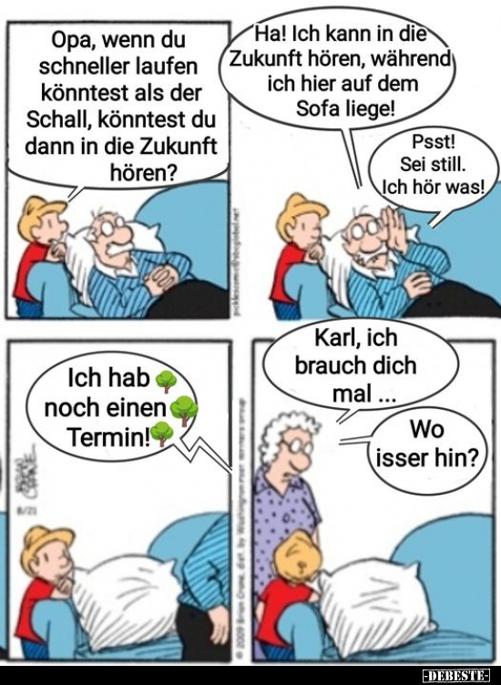 Opa, wenn du schneller laufen könntest als der Schall.. - Lustige Bilder | DEBESTE.de