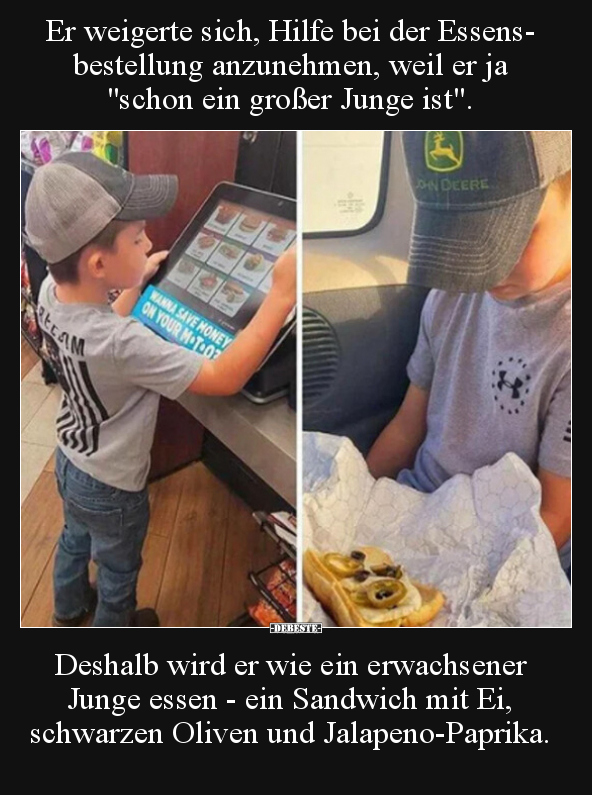 Er weigerte sich, Hilfe bei der Essensbestellung.. - Lustige Bilder | DEBESTE.de