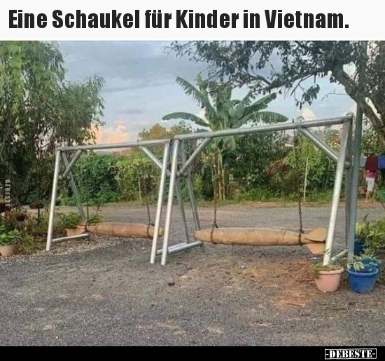 Eine Schaukel für Kinder in Vietnam... - Lustige Bilder | DEBESTE.de