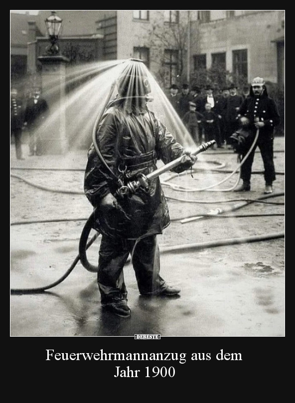 Feuerwehrmannanzug aus dem Jahr 1900.. - Lustige Bilder | DEBESTE.de