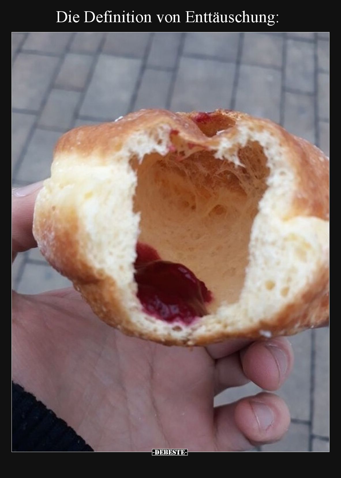 Die Definition von Enttäuschung: